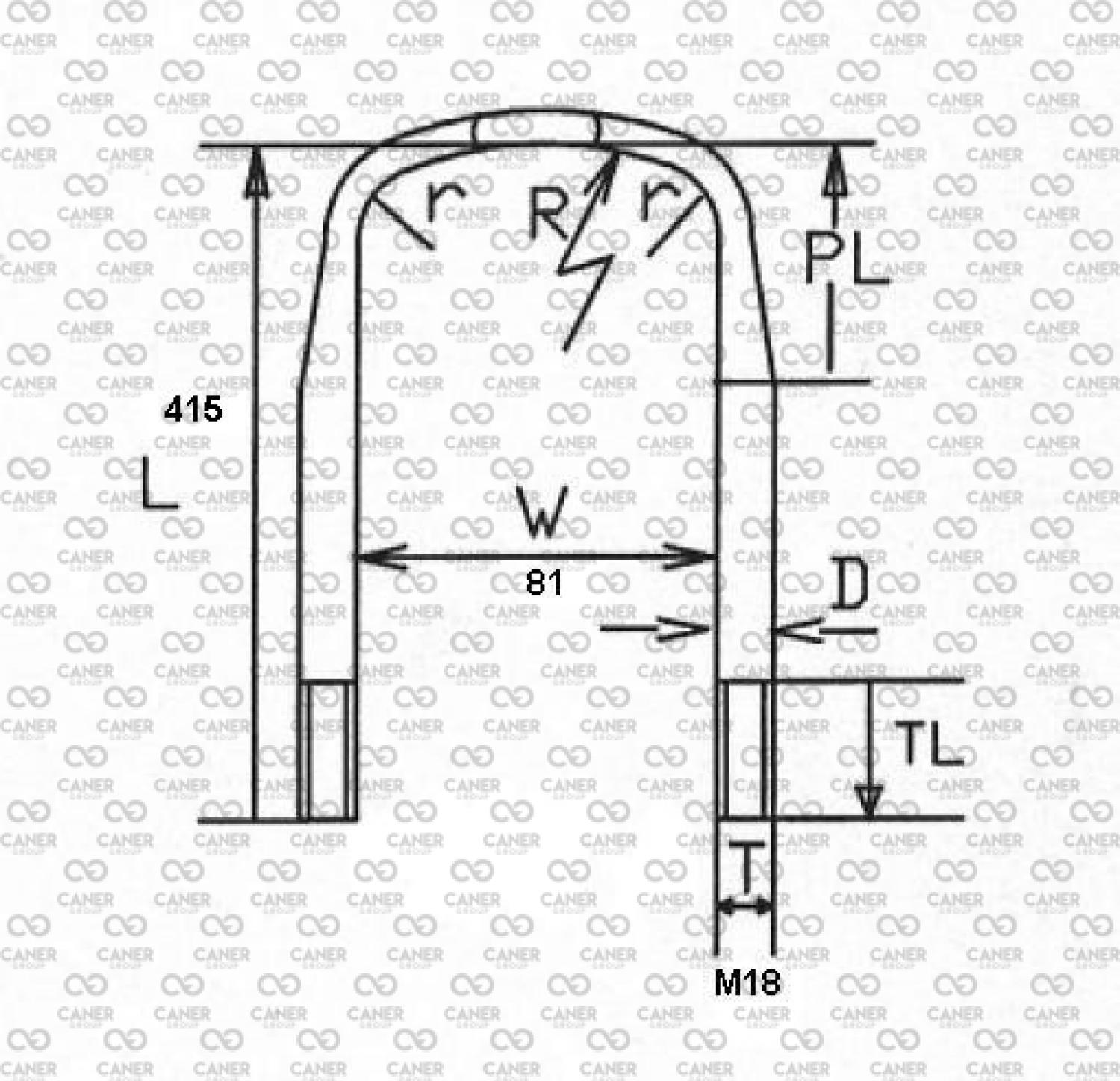 MERCEDES 15.17 ATEGO ARKA BAĞLANTI 18MM 20 CM -;9703511425; 
